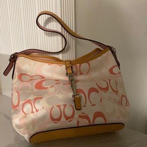 USED Coach Pink Monogram Purse